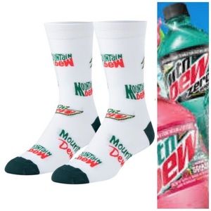 Mt. Dew Soda Socks size 6/12 Funny Gifts Men women crazy fun Pepsi Mountain Dew*